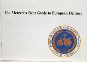 1975 Mercedes-Benz Guide to European Delivery Program Sales Brochure