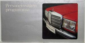 1977 Mercedes-Benz Personenwagen Programma Sales Brochure - Dutch Text