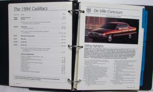 1994 Cadillac Product Portfolio De Ville Seville Fleetwood Eldorado Concours