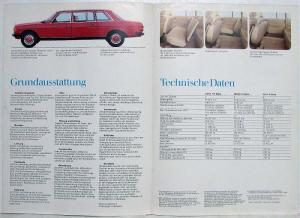 1978 Mercedes-Benz 240D 300D 250 7-8 Seat Limousine Sales Brochure - German Text