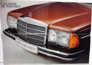 1978 Mercedes-Benz Car Range Sales Folder Poster - French Text