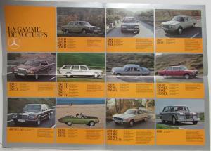 1978 Mercedes-Benz Car Range Sales Folder Poster - French Text