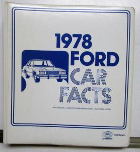 1978 Ford Car Facts Thunderbird LTD II Club Wagon Granada Mustang Pinto
