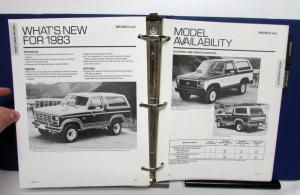 1983 Ford Light Truck Facts Book Ranger F-150 F-250 350 4x2 4x4 Bronco Econoline