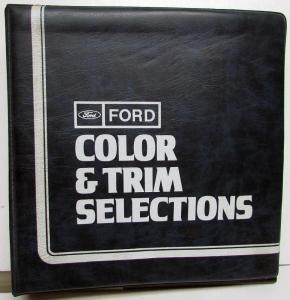 1987 Ford Color & Trim Selections Thunderbird Mustang Bronco F Series Ranger