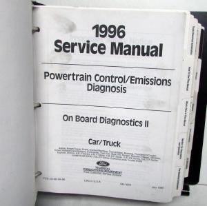 1996 Ford Powertrain Control Emissions Diagnosis Service Manual Car-Truck OBD-II