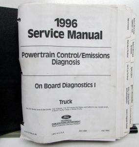 1996 Ford Powertrain Control Emissions Diagnosis Service Manual Truck OBD-I