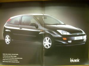 2001 Ford Focus Black United Kingdom England Sales Brochure