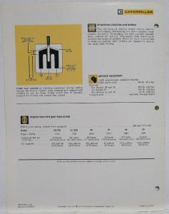1974 Caterpillar Winches Spec Sheet Sales Folder