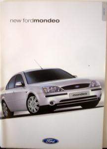 2001 Ford Mondeo UK England Sales Brochure Right Hand Drive