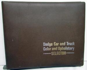 1972 Dodge Car Truck Dealer Album Color & Upholstery Challenger Charger Dart P/U