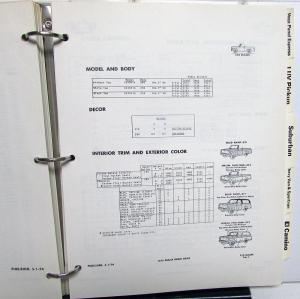 1975 Chevrolet Dealer Fleet Buyers Guide Chevelle Camaro Nova Blazer Pickup