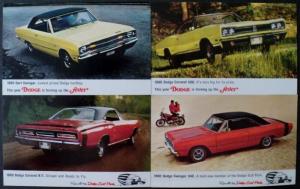 NOS Mopar 1969 Dodge Scat Pack Post Cards Dart Swinger Coronet RT Set of 4