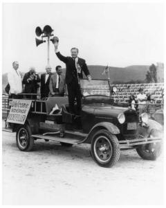 1929 Ford Model A Fire Truck Press Photo 0458 - NY Gov Nelson Rockefeller