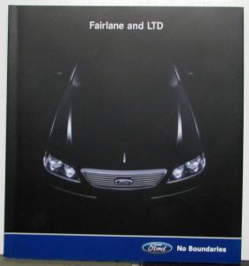 2004 Ford Fairlane LTD Sales Brochure Australian Market Right Hand Drive