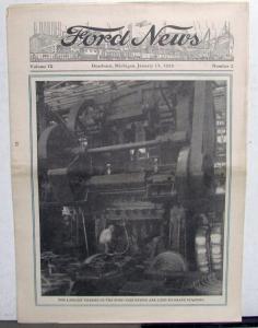 1929 Ford News 1/15/29 Model A Employee Paper
