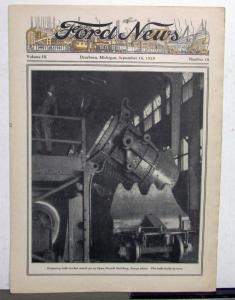 1929 Ford News 9/16/29 Model A Employee Paper