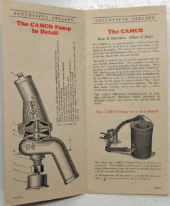 1925 Camco Turbine Pump Successful Selling Sales Rep Only Instruction Booklet