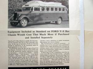 1937 Ford V8 Bus Chassis Ad Proof
