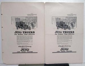 1926 Ford Model T Trucks 1 Ton Winter Time Delivery Ad Proofs