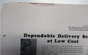 1926 Ford Model T Delivery Runabout Service At Low Cost Ad Proof
