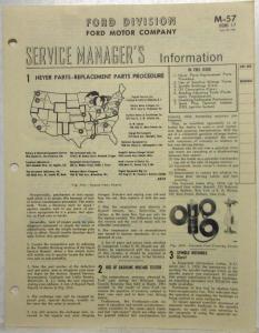 1951 1952 Ford Service Managers Information Service Letters Lot