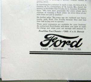 1926 Ford Model T Ton Truck Ad Proof