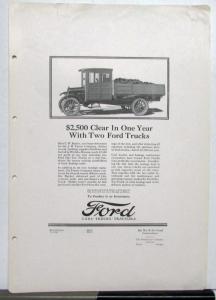 1924 Ford Model T Trucks One Ton Delivery Ad Proof