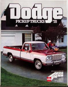 1978 Dodge Pickup Trucks D 100 150 200 300 Sales Brochure Original