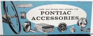 1958 Pontiac Dealer Accessories Sales Brochure Mirrors Lamps Radios Speakers