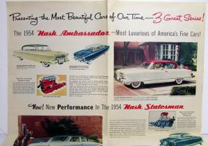1954 Nash Ambassador Statesman Rambler Airflytes XL Sales Folder Original