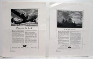 1948 Ford See The Fords Go By Ad Proofs Original Spanish Text