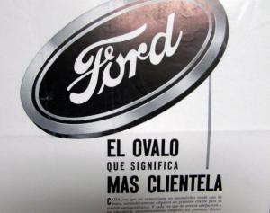 1942 Ford The Oval That Means More Clientele Ad Proofs Spanish Text Orig