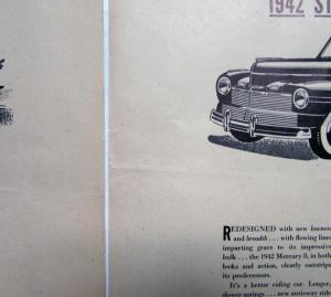 1942 Mercury 8 V8 Engine Flight On Wheels Ad Proofs Original
