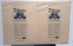 1941 Ford 29 Million A Record Never Before Reached Ad Proofs Original