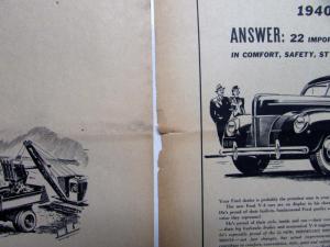 1940 Ford V8 Trucks It Pays To Use Ford Ad Proofs Original