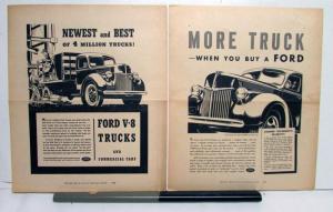 1940 Ford Trucks V8 Newest & Best When You Buy A Ford Ad Proofs Original