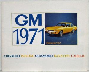 1971 General Motors Shareholders Brochure Specs/Pricing Chevrolet Pontiac Buick