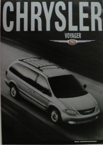 2001 Chrysler Voyager Original Color Sales Brochure for GERMANY