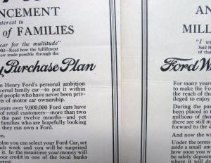 1924 Ford Announcement Interest To Millions Of Families Ad Proof Orig England