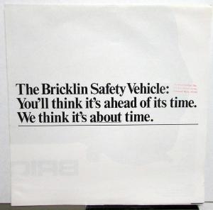 1974-75 Bricklin Safety Vehicle SV-1 Color Sales Brochure Large Poster Green Car
