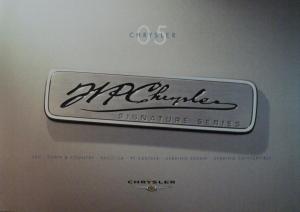 2005 Chrysler Signature Series Brochure 300 PT Cruiser Sebring Pacifica T&C
