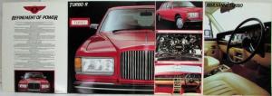 1984 Bentley Turbo R Mulsanne Turbo Continental Large Sales Folder