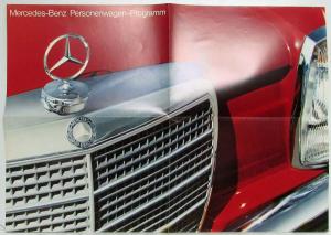 1975 Mercedes-Benz Personenwagen Programm Sales Folder Poster - German Text