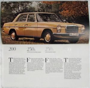 1976 Mercedes-Benz Passenger Car Program Sales Brochure - UK Specs