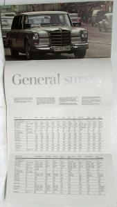 1976 Mercedes-Benz Passenger Car Program Sales Brochure - UK Specs