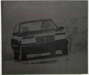 1985 Mercedes-Benz 190 Class Specifications Folder