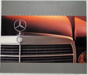 1985 Mercedes-Benz Full-Line Color and Upholstery Folder - 190 300 380 500