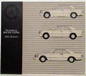 1986 Mercedes-Benz Technical Specifications Folder - Small