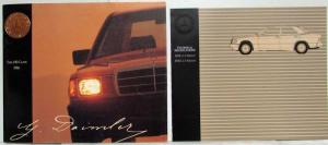 1986 Mercedes-Benz 190 Class Sales Brochure with Specifications Folder